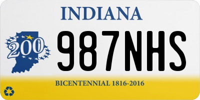 IN license plate 987NHS