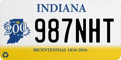 IN license plate 987NHT