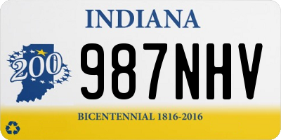 IN license plate 987NHV