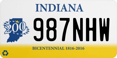 IN license plate 987NHW