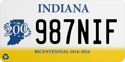 IN license plate 987NIF