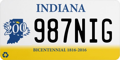 IN license plate 987NIG