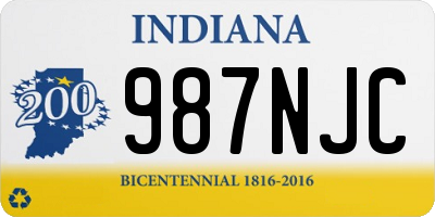 IN license plate 987NJC