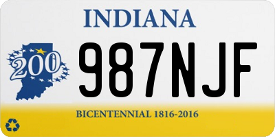 IN license plate 987NJF