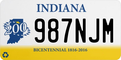 IN license plate 987NJM