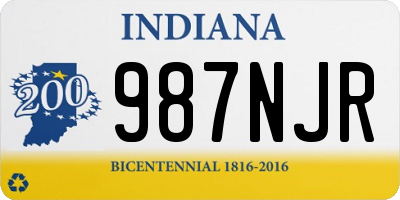 IN license plate 987NJR