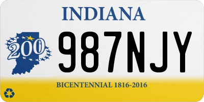 IN license plate 987NJY