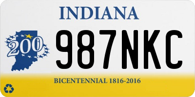 IN license plate 987NKC
