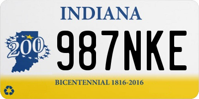 IN license plate 987NKE