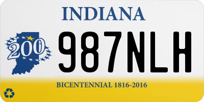 IN license plate 987NLH