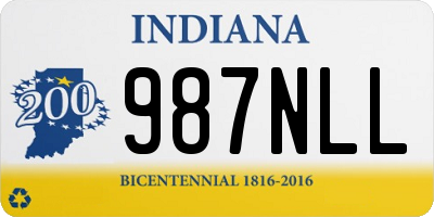 IN license plate 987NLL