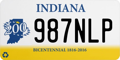 IN license plate 987NLP