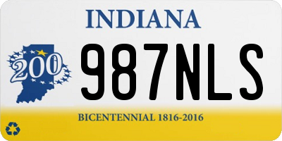 IN license plate 987NLS