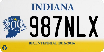 IN license plate 987NLX