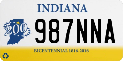 IN license plate 987NNA