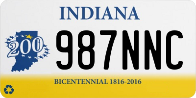 IN license plate 987NNC