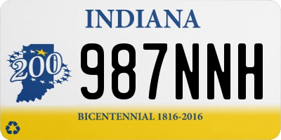 IN license plate 987NNH