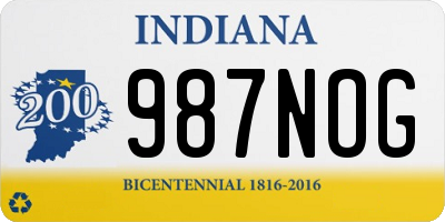 IN license plate 987NOG