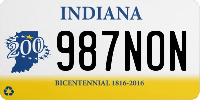 IN license plate 987NON