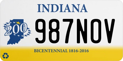 IN license plate 987NOV