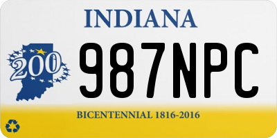 IN license plate 987NPC