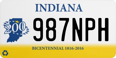 IN license plate 987NPH