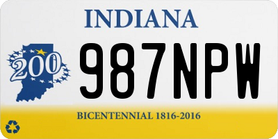 IN license plate 987NPW