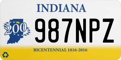 IN license plate 987NPZ