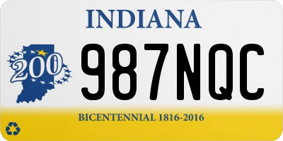 IN license plate 987NQC