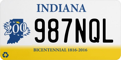 IN license plate 987NQL