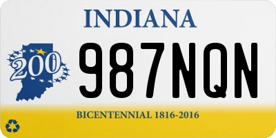 IN license plate 987NQN