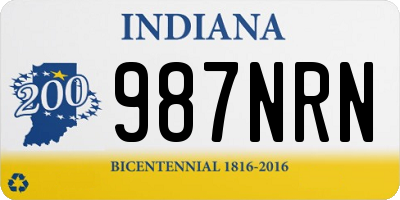IN license plate 987NRN