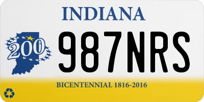 IN license plate 987NRS