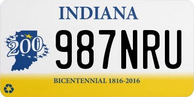 IN license plate 987NRU