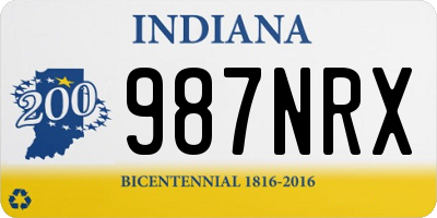 IN license plate 987NRX