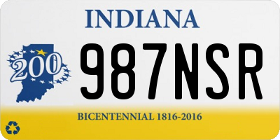 IN license plate 987NSR