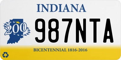 IN license plate 987NTA