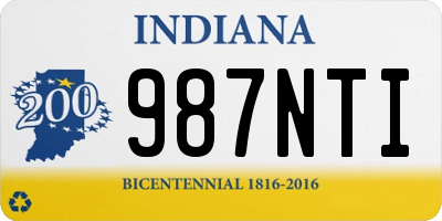 IN license plate 987NTI