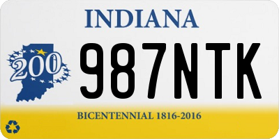 IN license plate 987NTK