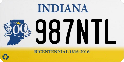 IN license plate 987NTL