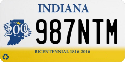 IN license plate 987NTM