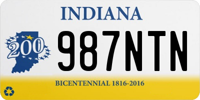 IN license plate 987NTN