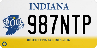 IN license plate 987NTP