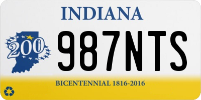 IN license plate 987NTS