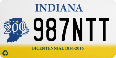 IN license plate 987NTT