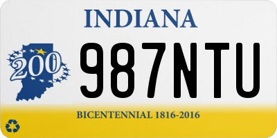 IN license plate 987NTU