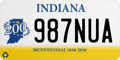 IN license plate 987NUA