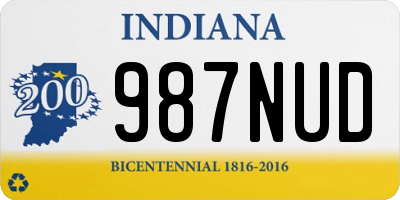 IN license plate 987NUD