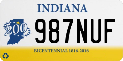IN license plate 987NUF