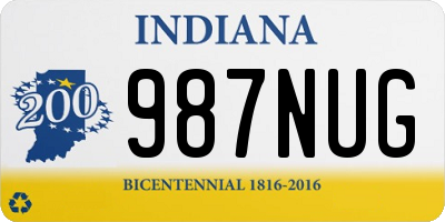 IN license plate 987NUG